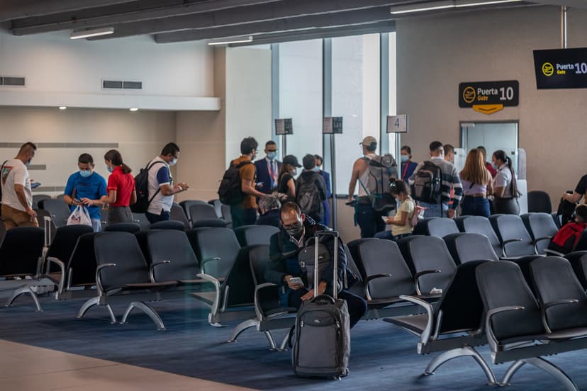 Un momento en el aeropuerto